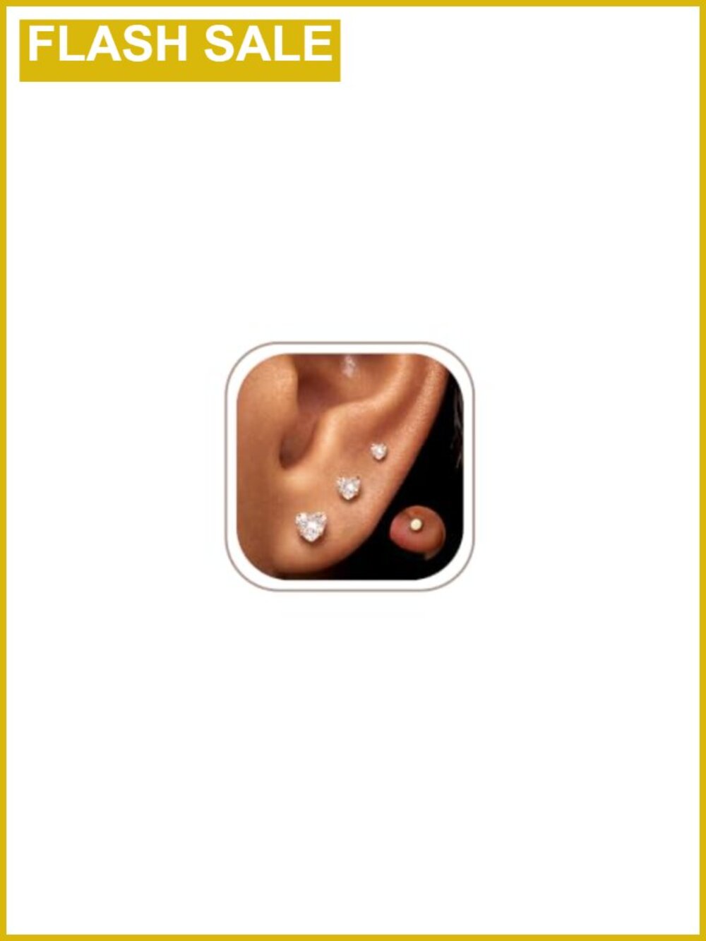 Hypoallergenic Stainless Steel Flat Back Stud Earrings for Sensitive Ears Screw